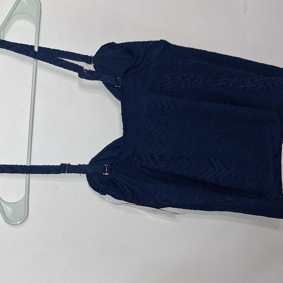 Swimwear/ Navy Blue Tankini Top- W Sz 16W - Picture 5 of 8